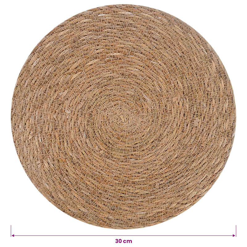  Seagrass Placemets 100% Seagrass Placemats Dining Table Textiles Decor, Natural, 12