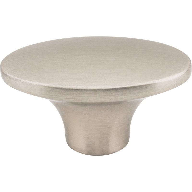 Hudson 1.875" Length Oval Knob, Satin Nickel