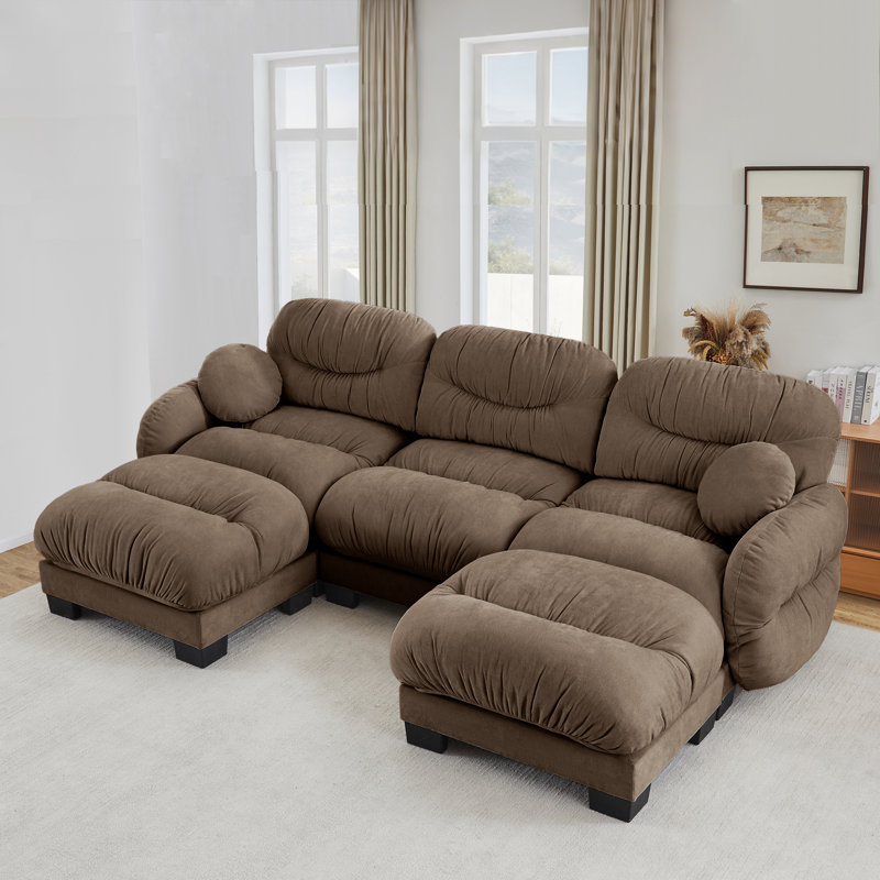 Compression Cozy Chenille Sectionals, Modern Modular U Shape For Home