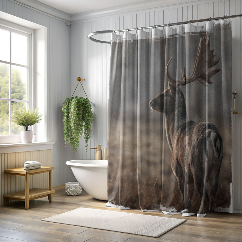 Tassa Shower Curtain, 74"H x 71"W