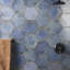 Mandalay Hex 9.13 in. x 10.51 in. Polished Concrete Look Porcelain Floor and Wall Tile-70773858