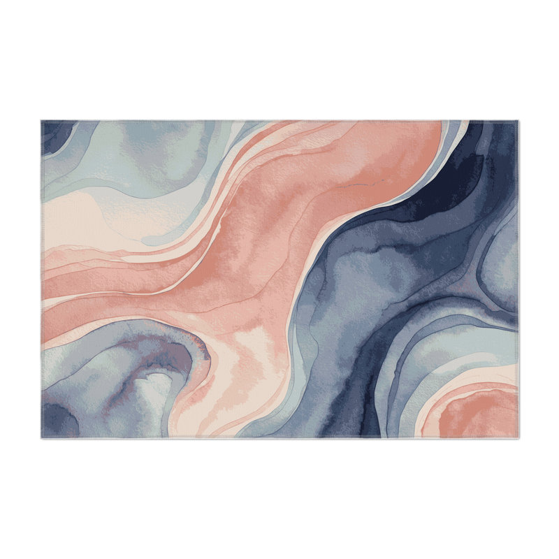 Celestial Ripple Indoor And Outdoor Area Rug, Rectangle 1'6" x 2'6"