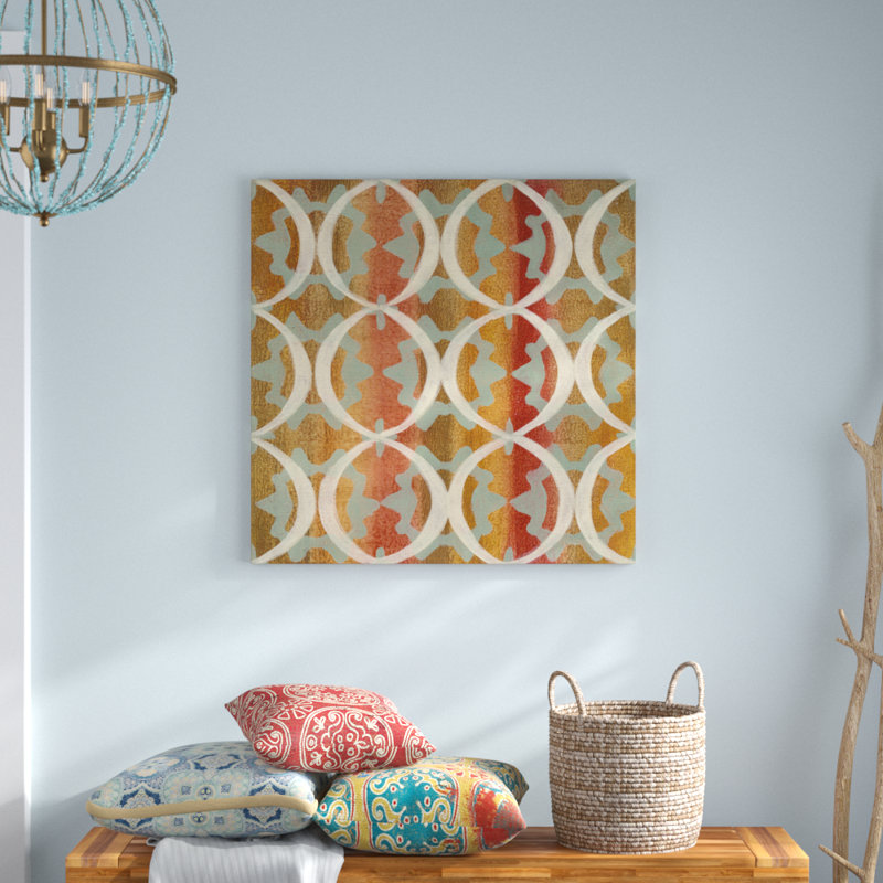 Boho Lattice I by Silvia Vassileva - No Frame Print on Canvas, 91cm H x 91cm W x 3.8cm D