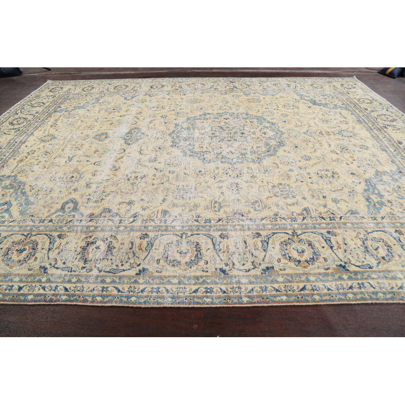 Fuad One-of-a-Kind 9'7" X 12'9" 1960s Wool Area Rug in Gold