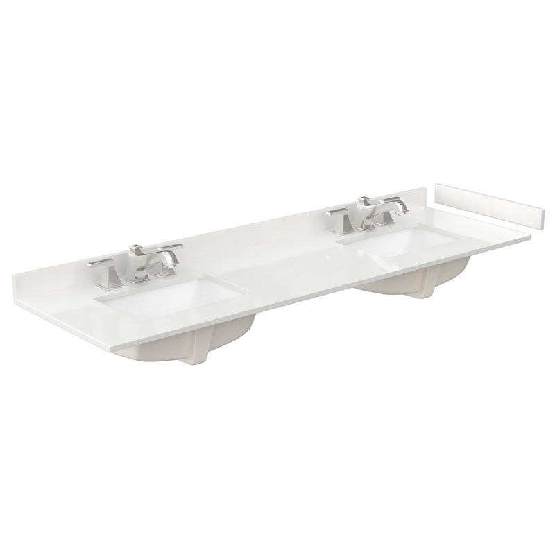 Daria 72'' W Vanity, Gray, Polished Chrome, Giotto Quartz