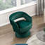Fauteuil rembourré en velours avec base ronde-1987203451