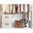Fabric Storage Bins With Lid, Decorative Storage Boxes For Shelves, Stackable Closet Organizer Basket With Handles, Large, Ivory White, 2-Pack