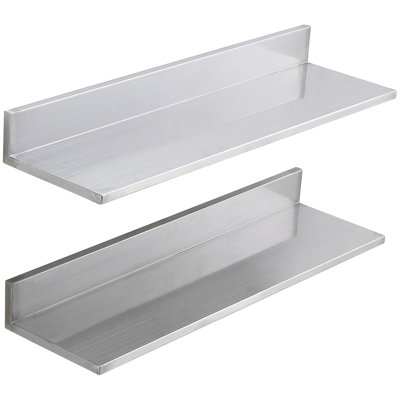Tablette murale flottante 8,6 po x 30 po en acier inoxydable, capacité de 44 lb, convenant à un restaurant, une cuisine, un bar, un hôtel, une tablette en acier montée sur le tracas et un espace de rangement spacieux