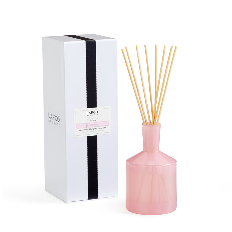 Reed Diffuser, White, 6.5" H x 4" W x 4" D, Champagne