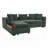 Sectional L-Shaped Sofa Upholstered Sofa Couch-114247862