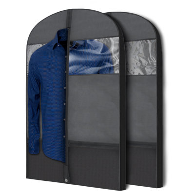 Sacs à vêtements à soufflet pour ranger les vêtements, les chemises habillées et les manteaux - Comprend des poches à fermeture à glissière et une grande fenêtre transparente (30 paquets: 43 po x 24 po x 3,4 po)