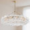 Lustre de luxe en cristal doré de 50 po avec 12 lumières, luminaire suspendu à DEL moderne en forme de globe, élégant luminaire de plafond boule de verre pour le salon, la salle à manger, le vestibule et les ampoules