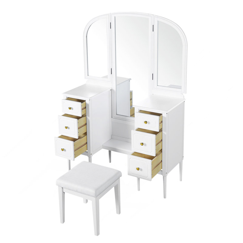 Camyla 46.5'' Modern Makeup Vanity Set