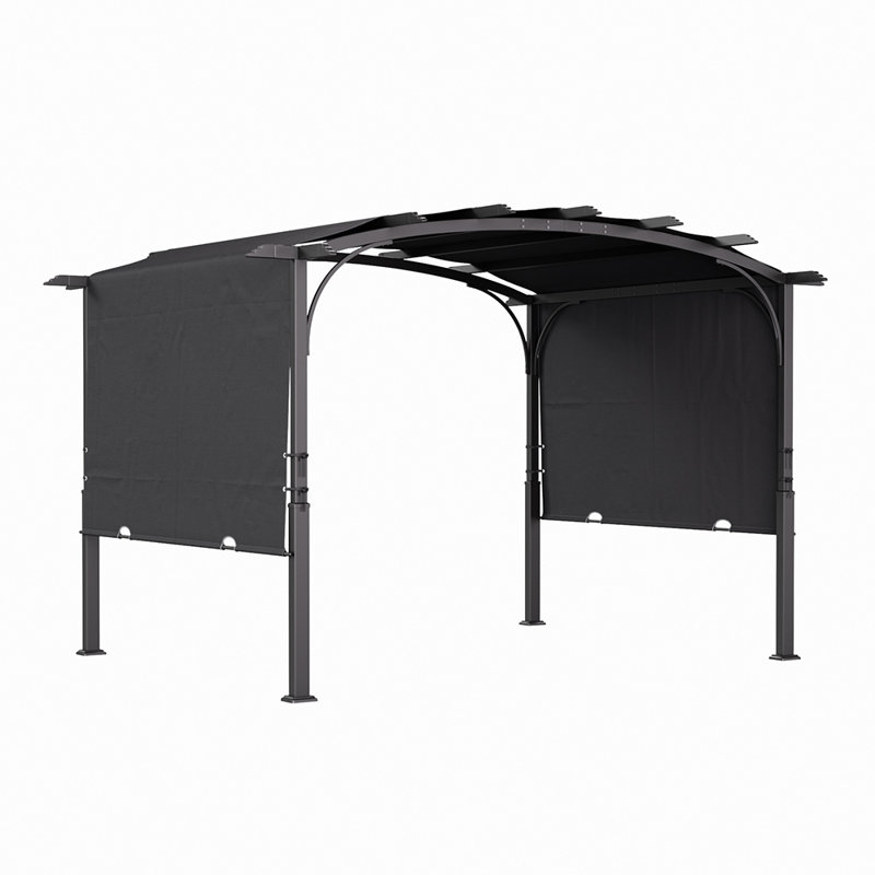 3.6m x 2.83m Arc-Shaped Metal Pergola
