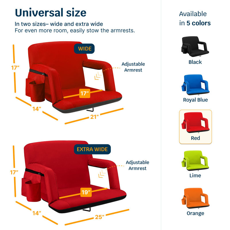 Folding Stadium Seat, Red