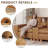 Modern Oversize 119" L-shaped Symmetry Genuine Leather Sofa With Solid Legs、 Storage End Tableand And Removable Square Armrests