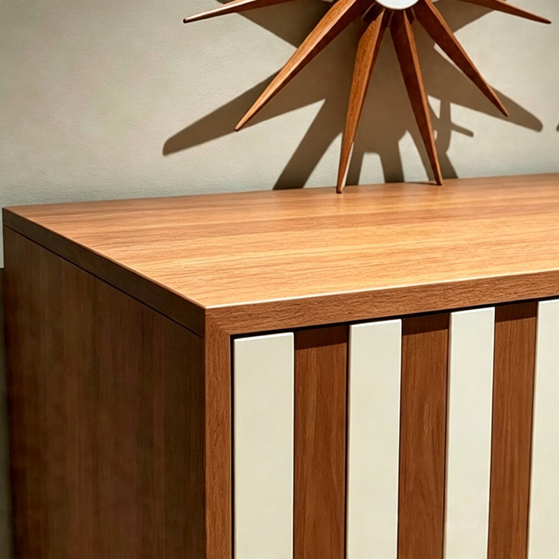 Vertical Striped Contrasting Buffet Table