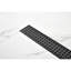 Drain de douche linéaire de 28 pouces avec grille quadrato amovible, drain de douche en acier inoxydable 304, crépine et pieds de nivellement inclus, bride