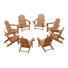 Chaise Adirondack d'extérieur en poly (ensemble de 8)