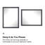 Miroir mural encadré Tahoe 28 po L x 36 po H, couleur anthracite foncé-1461023882