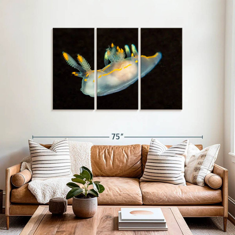 Sea Slug In Dark Waters, 36" H x 57" W