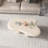 Small Space Cloud Coffee Table, 47" White Kid & Pet Safe Table with Soft Round Edges for Modern Living Room, Easy Assembly Accent Table