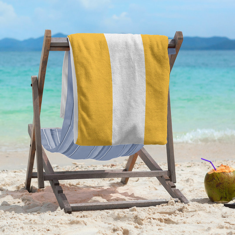 Lightweight Beach Towel, Pittsburgh Gold/White/Pittsburgh Gold, Microfiber