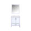 Meuble-lavabo blanc l 30 po x P 22 po, comptoir en marbre de Carrare et miroir 28 po