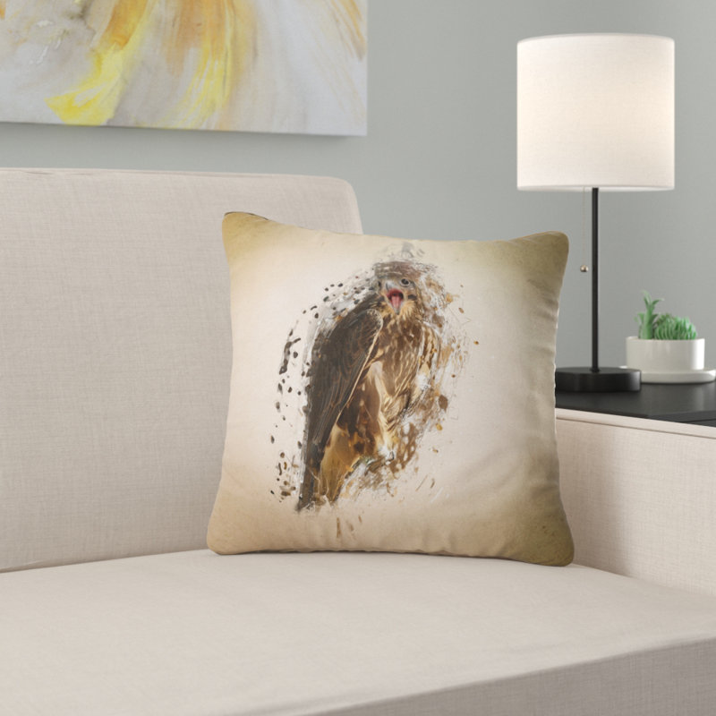 Housse et insert de coussin abstrait Abstract Falcon in Flight, 16 po x 1 po, Coussin décoratif
