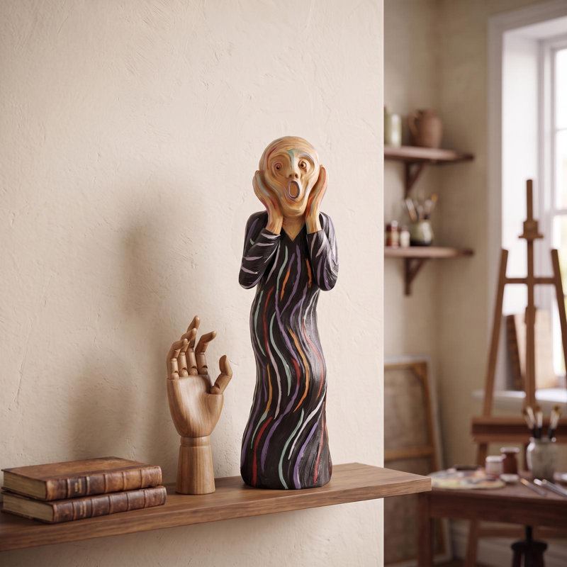 The Silent Scream Statue, 15" H x 4.5" W x 4.5" D