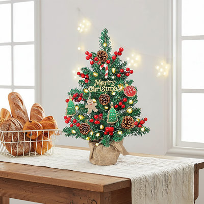 Tabletop Artificial Christmas Tree Decoration with String Light