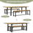 Keuna 8 - Person Rectangular 63'' L x 28'' W Expandable Table Dining Set-1736351715-1736351712