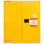 Armoire de rangement inflammable 30 gallons, 43,1 x 18,1 x 50,1 pouces en acier laminé à froid et liquide antidéflagrant avec 1 tablette réglable et 2 portes à fermeture manuelle pour usage industriel, jaune