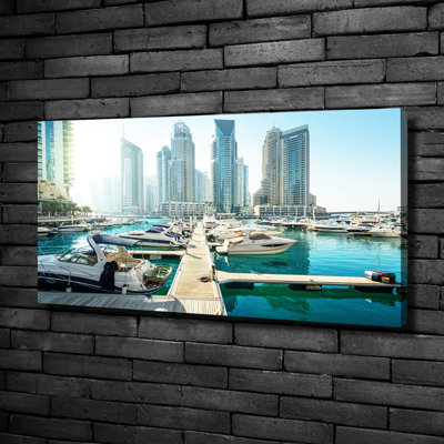 Marina in Dubai 1 Piece Wall Art on Glass