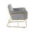 Kyra 29.5"W Gray Velvet Accent Chair With Metal Base-451712433