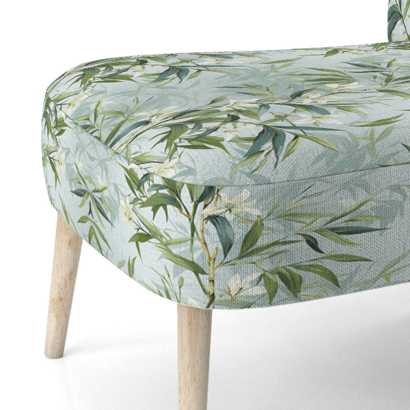 Chaise d'appoint rembourrée A, Bambou zen tropical I