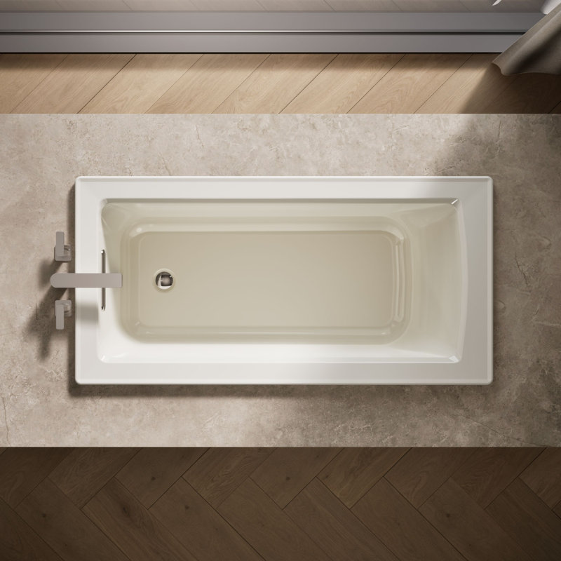 Archer 60" x 30" Soaking Bathtub, Biscuit
