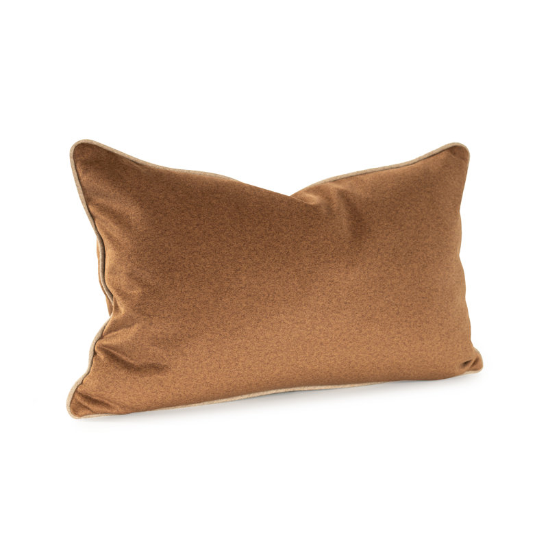Qiviut Brown 14x22 Poly Filled Pillow, Polyester, Rectangle 14"H x 22"W, Brown