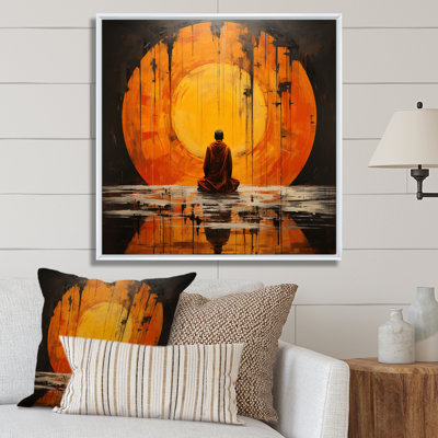 " Minimalism Orange Buddhism Guru I "