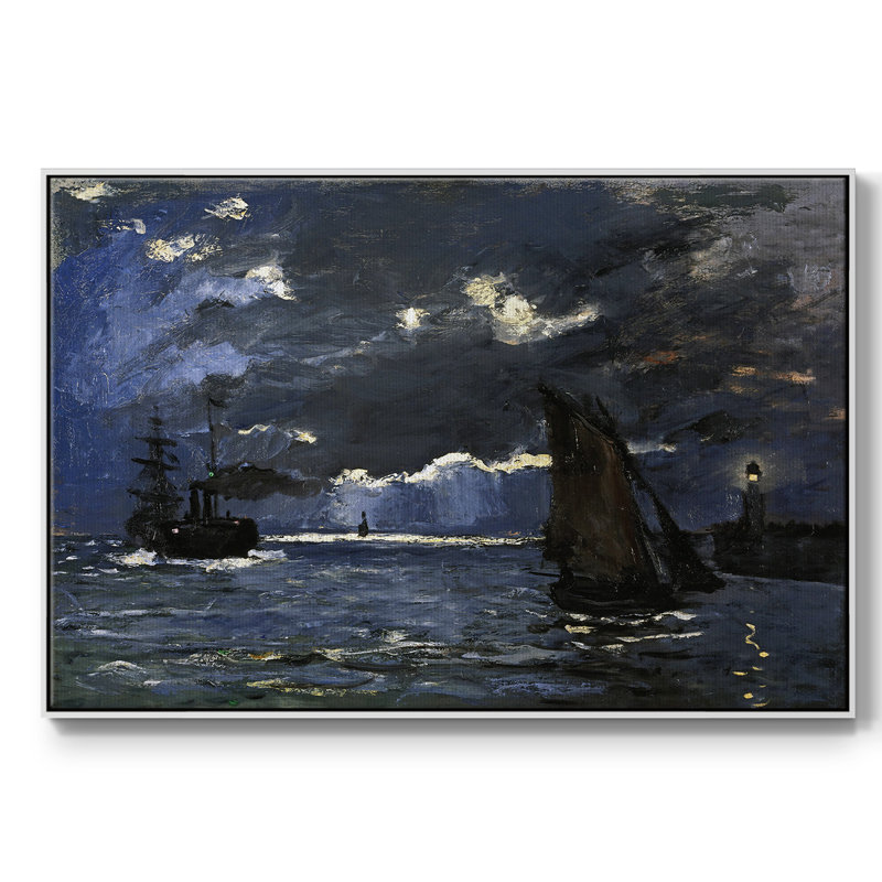 Monet, H 27 po x l 41 po x P 2 po, Blanc