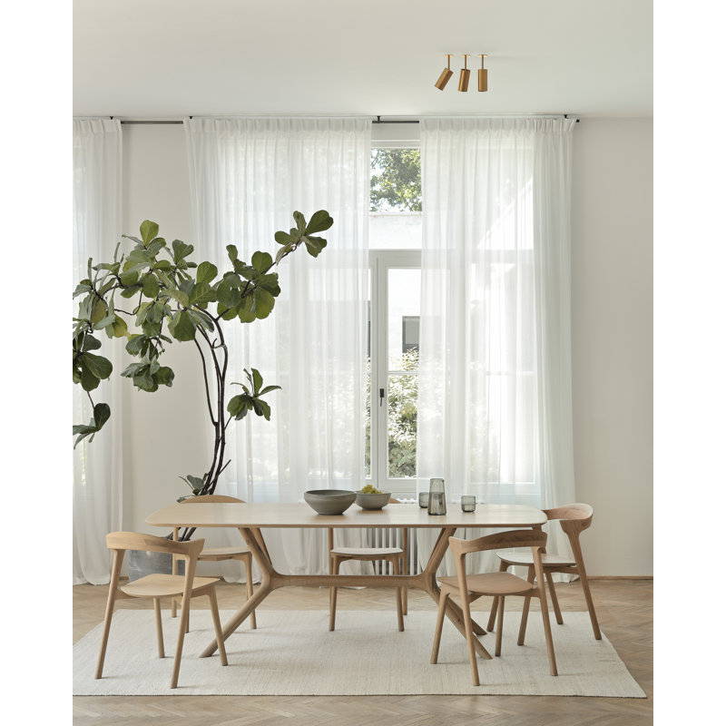 X Solid Oak Dining Table, 30" H x 88.1" L x 39.4" W