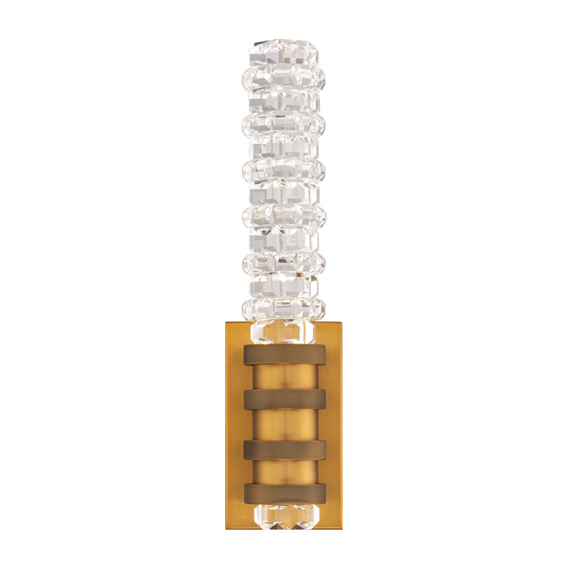 Kemberly 2 - Light LED Armed Sconce, Aged Brass