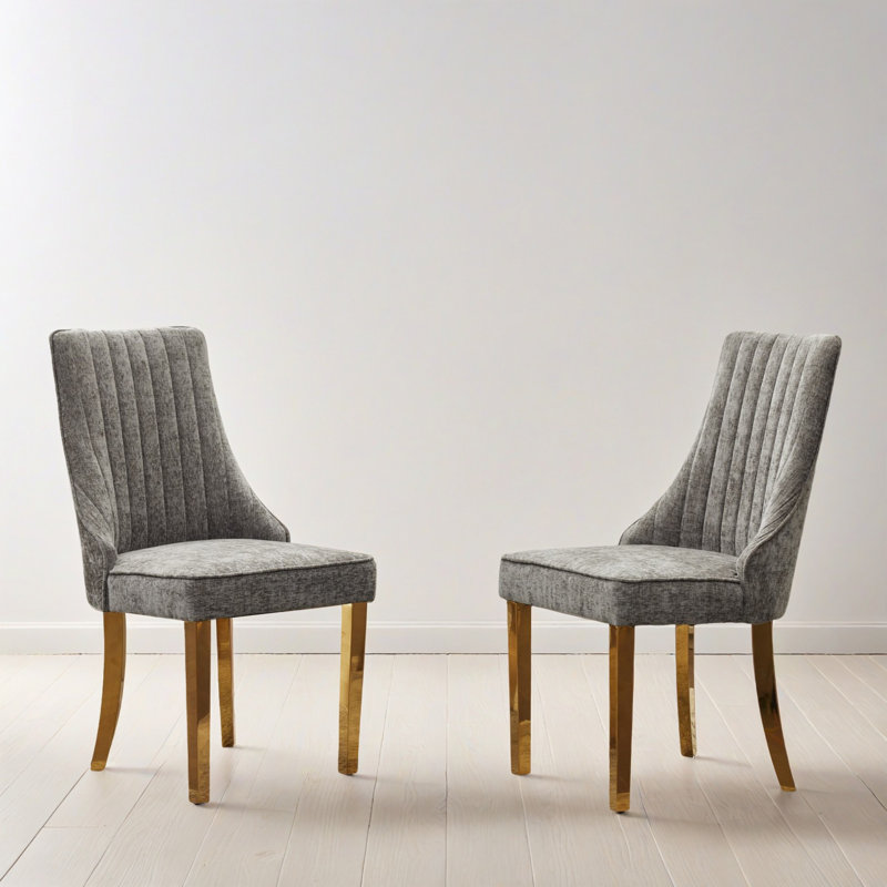 Chaise d'appoint Chenille, Gris clair