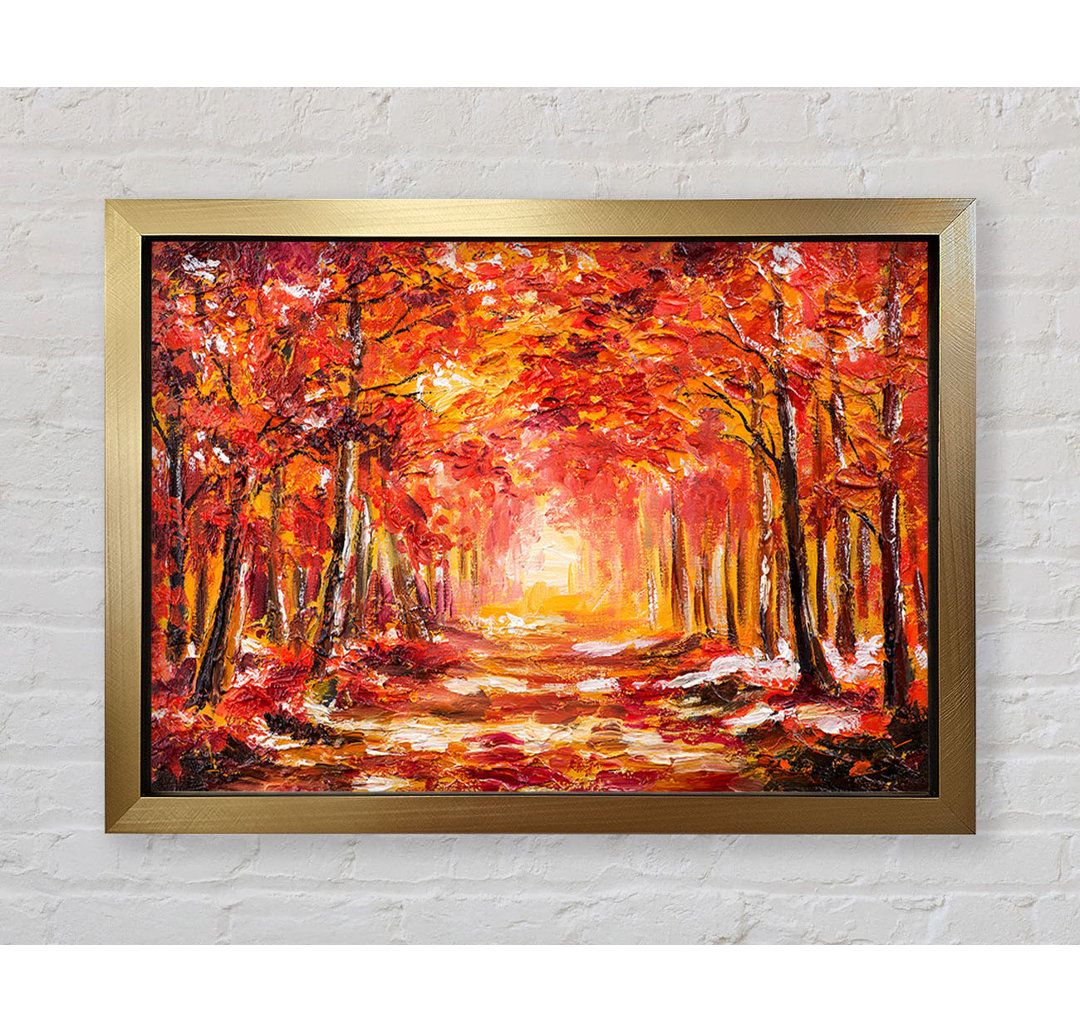 Walk Under The Red Trees - Einzelne Bilderrahmen Kunstdrucke