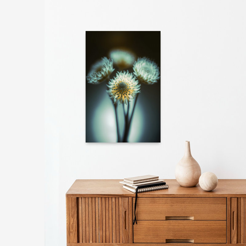 Ethereal Blooms Abstract Contemporary Dreamy Flower Nature Wall Art Print, 60.96cm H x 40.64cm W