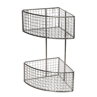 Metal Wall Organizer with Wall Baskets