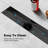 12" Linear Shower Drain With Bar Pattern Grate-119691761