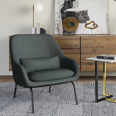 Chaise d'appoint contemporaine rembourrée l 30 po Elmont