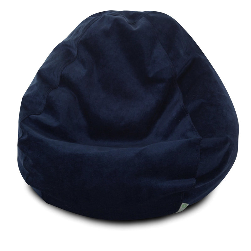 Fauteuil à billes standard, Bleu marine, H 22 po x l 28 po x P 28 po, Mélange de lin