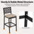 Baia Steel Outdoor 27'' Counter Stool with Cushion